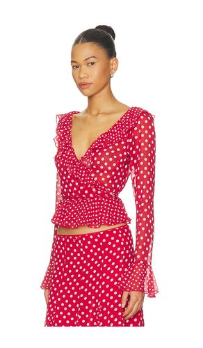 Mallorca Ruffle Wrap Top en . Taille L. Also en M, S, XL, XS, XXS - GUIZIO - Modalova