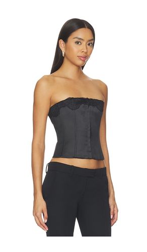 Jean Lace Trim Satin Corset en . Taille L. Also en M, S, XL, XS, XXS - GUIZIO - Modalova