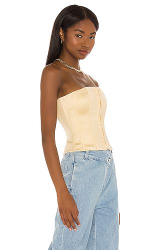 Satin Lace Up Corset en Cream en . Taille M. Also en XL - GUIZIO - Modalova