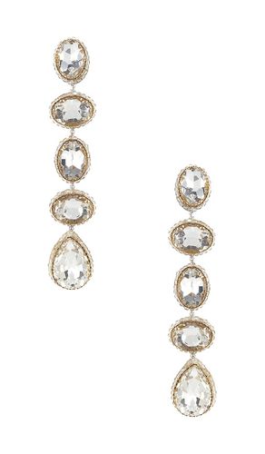 BOUCLES D'OREILLES PENDANTES TYRA en - Deepa Gurnani - Modalova