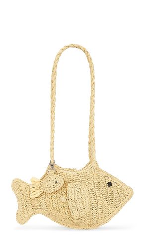 Raffia Fish Bag With Bag Charm in - Damson Madder - Modalova