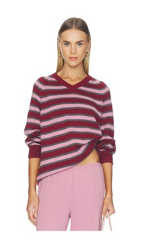 The Cotton Knit Stripe V-Neck Sweater en . Taille L. Also en M, S - DONNI. - Modalova