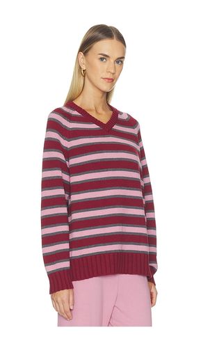 The Cotton Knit Stripe V-Neck Sweater en . Taille L. Also en M, S, XS - DONNI. - Modalova