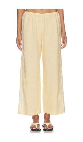 The Linen Crop Racer Stripe Pant in . Size L. Also in - DONNI. - Modalova
