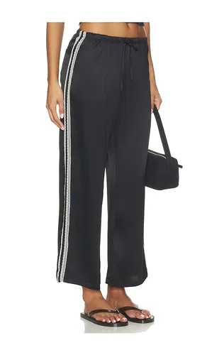 The Silk Lace Stripe Crop Pant en . Taille L. Also en M, S, XS - DONNI. - Modalova