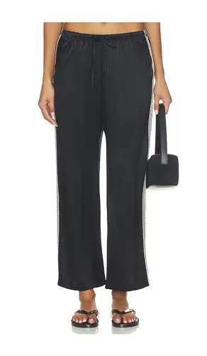 The Silk Lace Stripe Crop Pant en . Taille L. Also en M, S, XS - DONNI. - Modalova