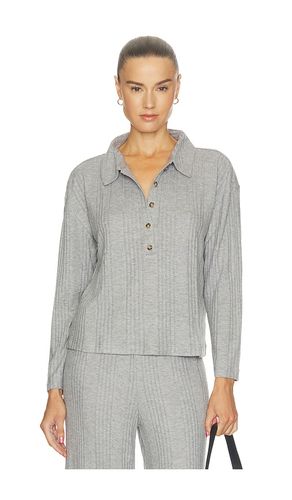 TOP POLO MANCHES LONGUES VARIEGATED RIB en . Taille L. Also en M, S, XL, XS - eberjey - Modalova