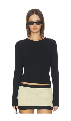 Noir Lace Back Ribbed Top en . Taille L. Also en M, S, XS - Elodie the Label - Modalova