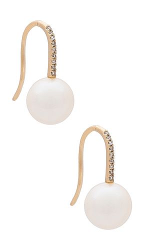 BOUCLES D'OREILLES PENDENTIF BALLE PEARL en - EF COLLECTION - Modalova