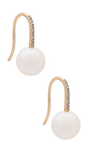 BOUCLES D'OREILLES PENDENTIF BALLE PEARL in - EF COLLECTION - Modalova