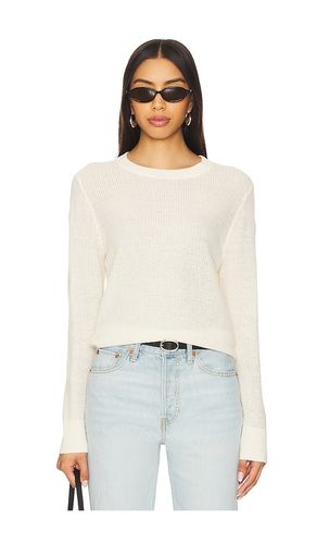 PULL RAS-DE-COU EN MAILLE AJOURÉE EN LIN en . Taille S. Also en - Enza Costa - Modalova