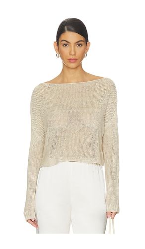 PULL BATEAU EN MAILLE BATEAU AJOURÉE EN LIN en . Taille S. Also en XL - Enza Costa - Modalova