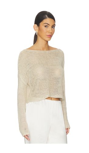 PULL BATEAU EN MAILLE BATEAU AJOURÉE EN LIN en . Taille XS. Also en XL - Enza Costa - Modalova