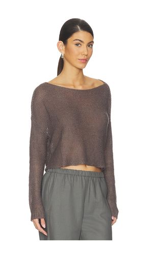 PULL BATEAU EN MAILLE BATEAU AJOURÉE EN LIN en . Taille XS. Also en S, M - Enza Costa - Modalova