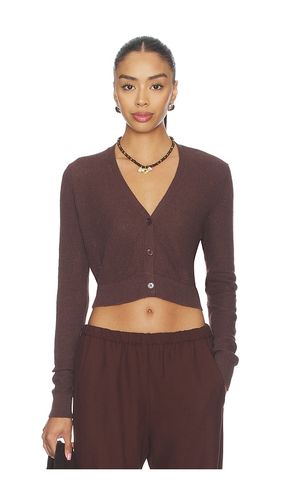 GILET CROPPED EN LIN À COL EN V ET MAILLE AJOURÉE en . Taille L. Also en M, S - Enza Costa - Modalova