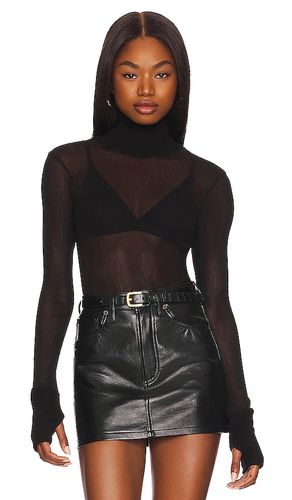 Mesh Cuffed Turtleneck in . Size S. Also in XL - Enza Costa - Modalova