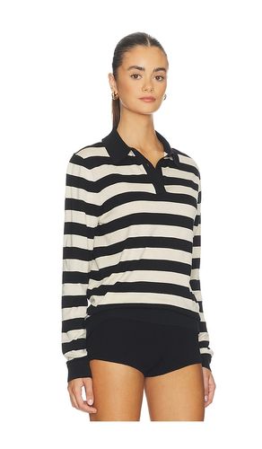 Stripe Silk Knit Polo in . Size L. Also in M, S, XS - Enza Costa - Modalova