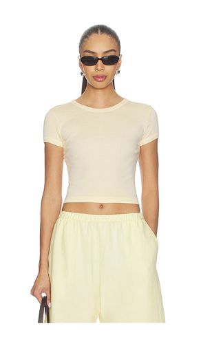 Supima Baby Rib Cropped Tee in . Size L. Also in M, S, XS - Enza Costa - Modalova