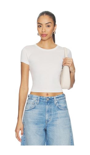 T-SHIRT CROPPED EN MAILLE CÔTELÉE SUPIMA en . Taille M. Also en S, XS - Enza Costa - Modalova