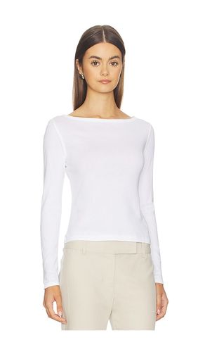 CHEMISE À MANCHES LONGUES ET COL BATEAU EN COTON SUPIMA FIN en . Taille XS. Also en - Enza Costa - Modalova