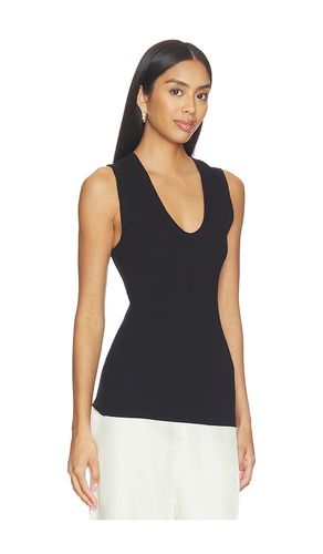 Textured Rib Sleeveless U Top in . Size M. Also in S, XS - Enza Costa - Modalova