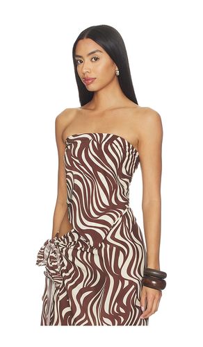 Wave Print Scarf Top in - Enza Costa - Modalova