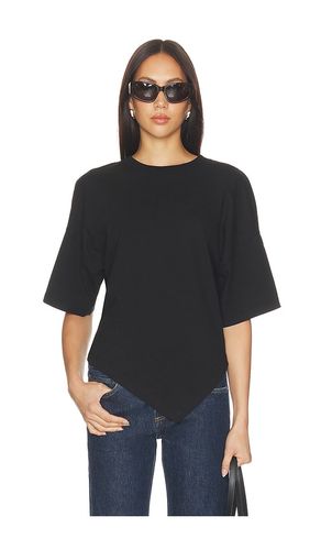 Supima Structured Jersey Assymetrical Tee in . Size M. Also in S, XS - Enza Costa - Modalova