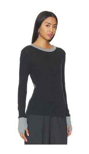Cashmere Jersey Contrast Easy Cuffed Crew en . Taille XS. Also en S, M, L, XL - Enza Costa - Modalova