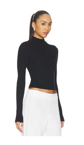 Fluid Silk Rib Mockneck Tee en . Taille L. Also en M, S, XS - Enza Costa - Modalova