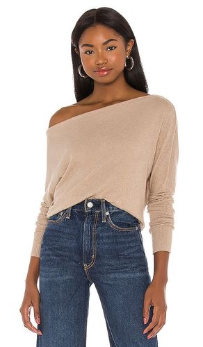 Cashmere Cuffed Off Shoulder Long Sleeve Top en . Taille L. Also en M - Enza Costa - Modalova