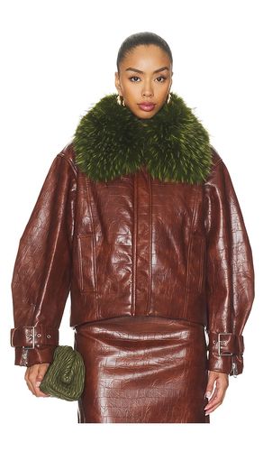 Kabuki Faux Leather Bomber en . Taille L. Also en M, S, XS - Essentiel Antwerp - Modalova