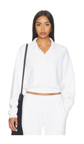SWEAT-SHIRT POLO CROPPED EN MOLLETON en . Taille L. Also en M, S, XS - Eterne - Modalova