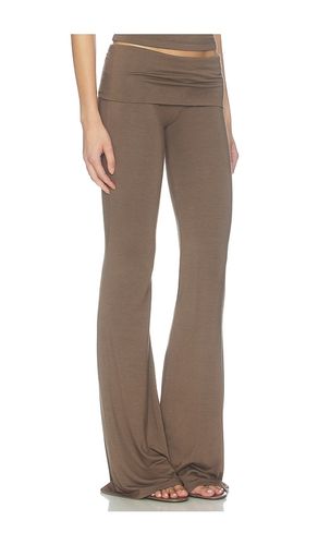 PANTALON FLARE AVEC REVERS EN JERSEY DOUX en . Taille L. Also en S, XL - Eterne - Modalova