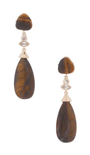 Tiger's Eye Solstice Drop Earrings en - Ettika - Modalova