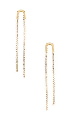 Double Chain Drop Earring in - Ettika - Modalova