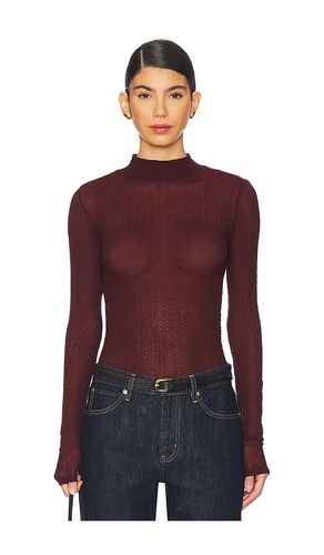 COL ROULÉ MIXED MESH en . Taille M. Also en S - FRAME - Modalova
