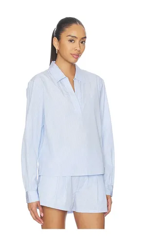 The Striped Long Sleeve Popover Top in . Size M. Also in S, XS - FRAME - Modalova
