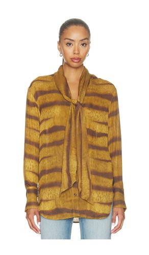 BLOUSE OVERSIZED MANCHES LONGUES THE SILK OVERSIZED TIE SHIRT en . Taille L. Also en M, S, XS - FRAME - Modalova