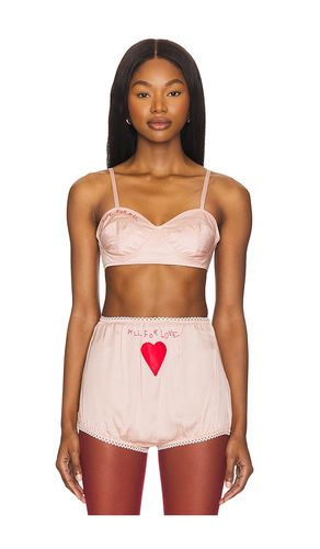 Embroidered Satin Heart Bralette in . Size L. Also in M, S, XS - FIORUCCI - Modalova