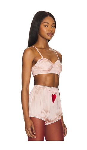 Embroidered Satin Heart Bralette in . Size L. Also in M, S, XS - FIORUCCI - Modalova