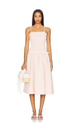 ROBE MIDI À CARREAUX PETAL en . Taille L. Also en M - For Love & Lemons - Modalova