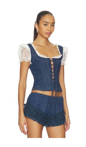 Yasmin Lace Up Top en . Taille L. Also en - For Love & Lemons - Modalova