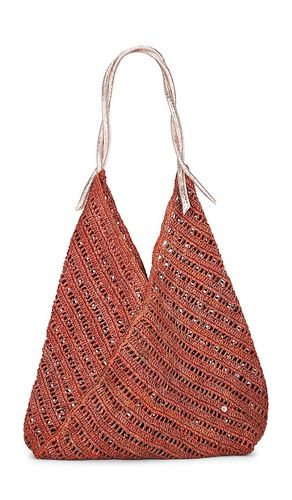Panama Crochet Raffia And Leather Tote Bag in - florabella - Modalova