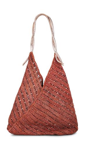 Panama Crochet Raffia And Leather Tote Bag in - florabella - Modalova