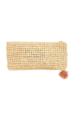 Alegre Crochet Raffia Clutch in - florabella - Modalova