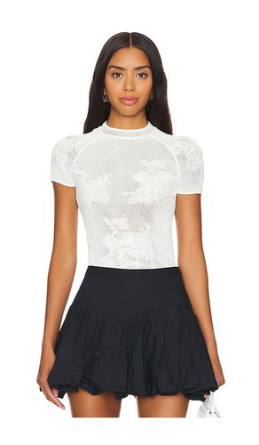 T-SHIRT MANCHES COURTES LACE INSERT POPLIN in . Size XS - fleur du mal - Modalova