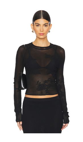 Lace Pointelle Long Sleeve Top in . Size M - fleur du mal - Modalova