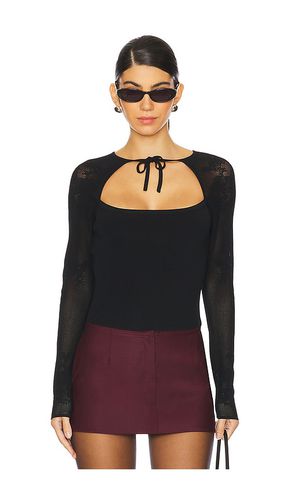 Lace Pointelle Knit Decollette Top in . Size M, S, XS - fleur du mal - Modalova