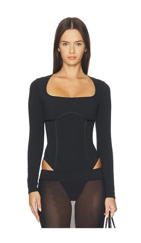 Organic Cotton Scoop Neck Long Sleeve Bodysuit en . Taille L. Also en M, S, XL, XS - fleur du mal - Modalova