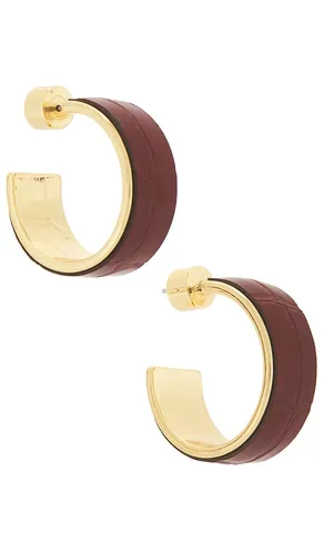 Frasier Sterling Croc Hoops in Red - Frasier Sterling - Modalova